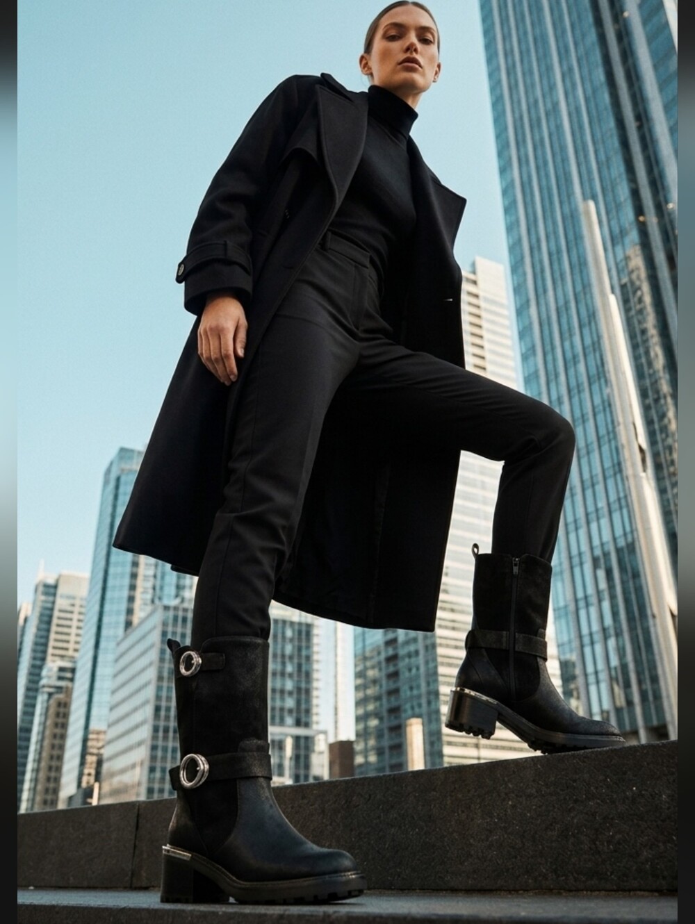 Vince Camuto Kerivini Black Leather Boots